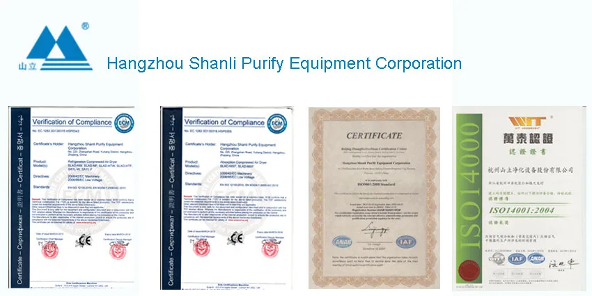 Shanli compressed hot air treatment for instrument 1-600Nm3 adsorption air dryer