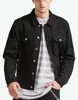 wholesale Autumn Mens Causal Black Denim Jacket 100% Cotton Jacket