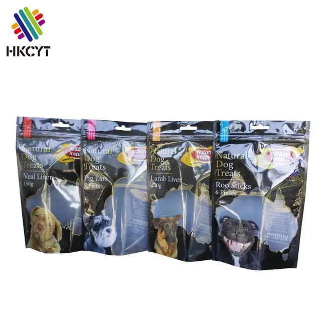 Custom matte surface stand up zipper snack pet food packaging pouch bag with transparent window