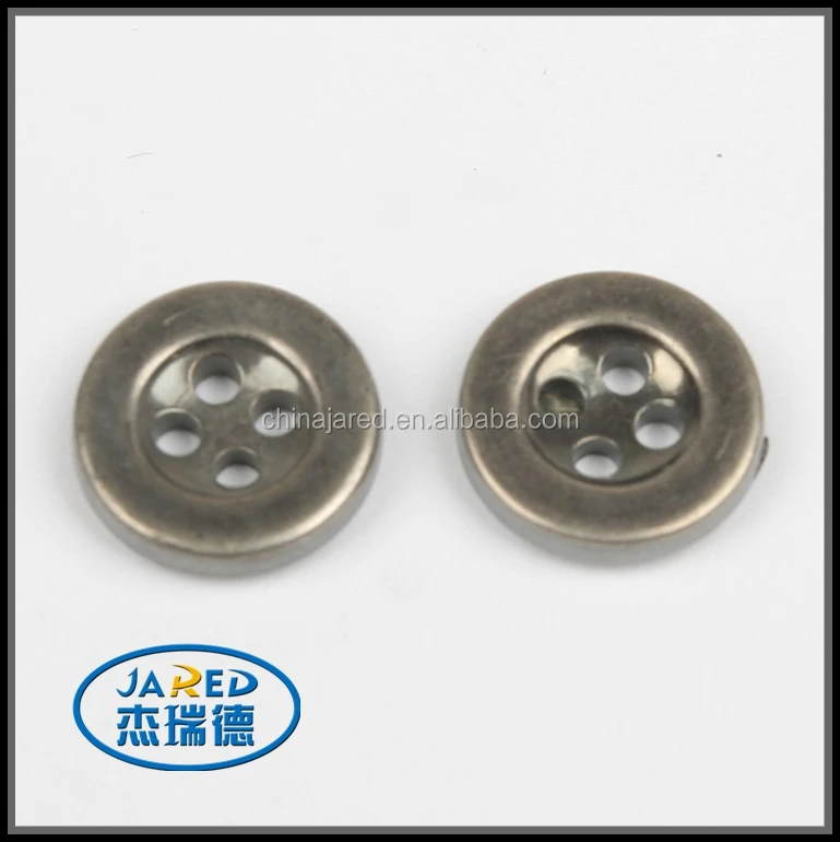 round shape 4 holes metal button for garments custom clothing button