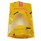 Stand up organic plastic dog treat food bag dry dog food packaging pouch with resealable zipper