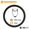 CarbonBikeKits B406-38-L full carbon BMX 20 inch bicycle rims with Basalt brake surface