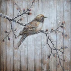 2019 new design 3d embossed resin bird office hand-painted home decor board mural