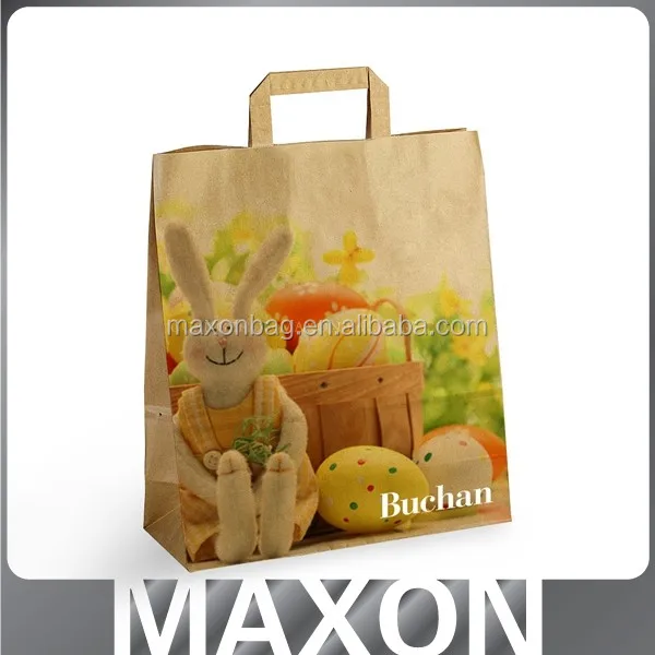 design brown craft paper bag for shopping food packaging kraft