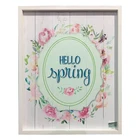 customized antique morden bloom spring wooden hanging wall plaque art frame with words for home holiday christmas decoration
