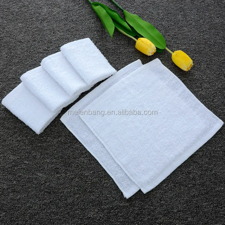 white 100% cotton airline hot disposable face towel for airline