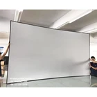 120 inch 4k perforated projector screen zero edge curved screen tv for LCD projector