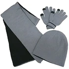 Girls Acrylic Hat/Scarf/Glove Knitted Accessory Set