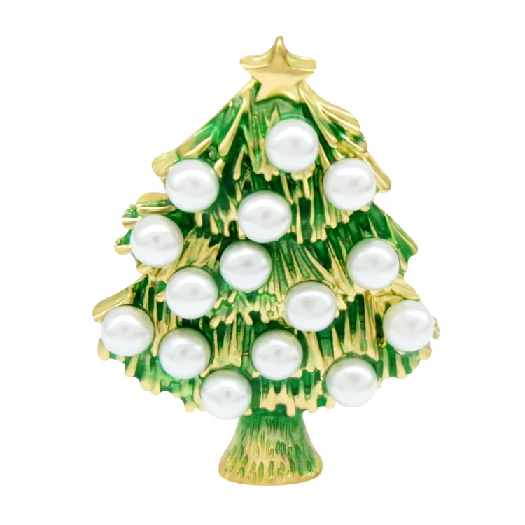 fashion jewellery large tree pearl brooch for christmas gifts