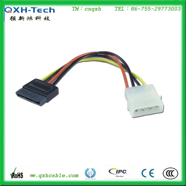 12inch SATA 15pin Male to Molex 4pin Sata Cable