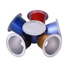 High quality aluminum foil empty coffee capsule with sticker