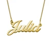 Online Shop China Custom Julia Style Personalized Name Necklace 18K Gold Plated For Women Gift