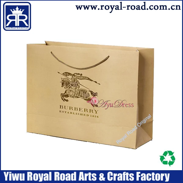 2014 custom new luxury recyclable mini kraft paper gift bag