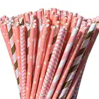 Bar Accessories Straw Drinkware Eco Friendly Biodegradable Milk Boba Star Paper Straw