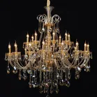 Golden plated pendant candle lamps asfour crystal chandelier lighting bohemia style czech republic design