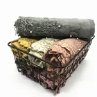 Factory wholesale female solid color two-head lace Hui nationality pearl stitching hot turkey shawl hijab indonesia