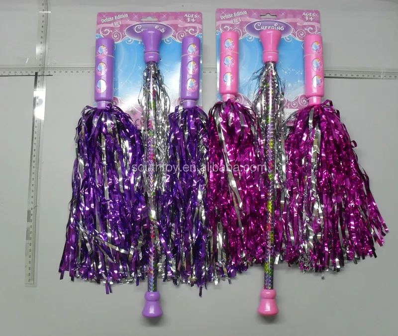 cheer leader plastic glitter rainbow water twirling baton wand