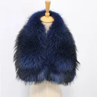 Fashion Custom Detachable Big Real Raccoon Fur Hood Trim Collar for Parka