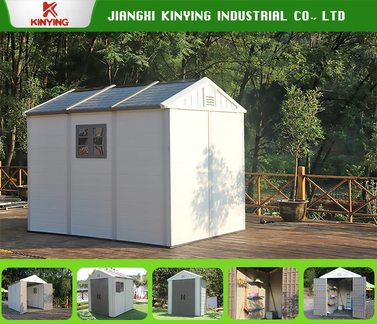 Kinying Brand 2018 New High Quality Simple Plastic Garden Sheds