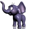 Handcrafted happy cartoon fiberglass big ear elephant sculpture for kid amusement center