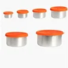 6 pcs BPA-Free Silicone Lids Stainless Steel 304 Food Container Leakproof Bento Lunch Boxes