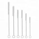 Metal straw cleaning brush set Nylon bristle wire brush for bar accessories