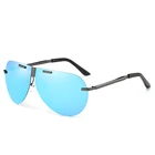 Yiwu Wholesale Market Lentes Metal Polarized Sunglasses Rimless Foldable Sun Glasses