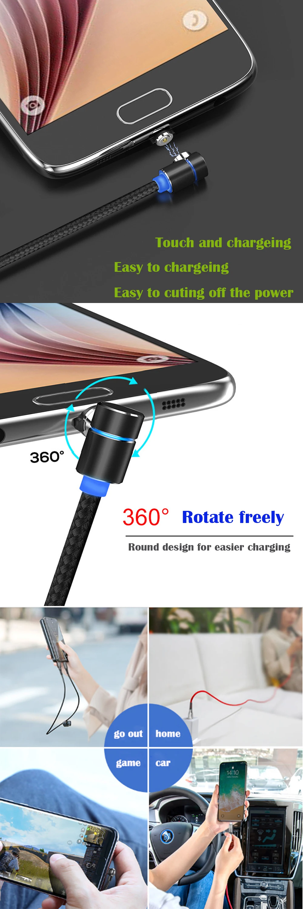 Promotional price durable OEM magnetic 3 in 1 micro type-c usb charging cable - ANKUX.COM