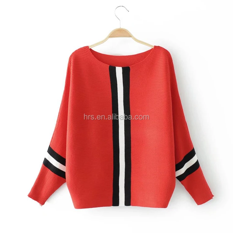 Wholesale Cheap Korean Woman Fashion Bat Sleeve Knit Sweater