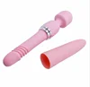New Heated With Magnetic Double Dildo Rechargeable Sex Toys for Woman Strong Vibration Magic Wand Massage