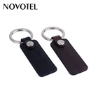 genuine leather key ring custom logo car keychain and card holder