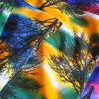Printed challis chiffon fabric 100% viscose rayon