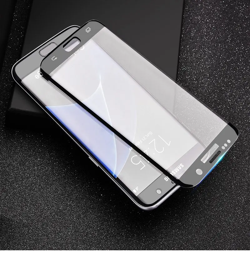TOMKAS Glass For Samsung S7 Edge Screen Protector Film 3D Curved Edge Glass For Samsung Galaxy S7 Edge S6 Edge Screen Protector (5)