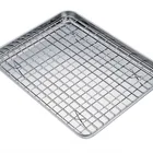 Stainless Steel Baking Pan Cookie Tray Baking Sheet With Cooling Rack Set