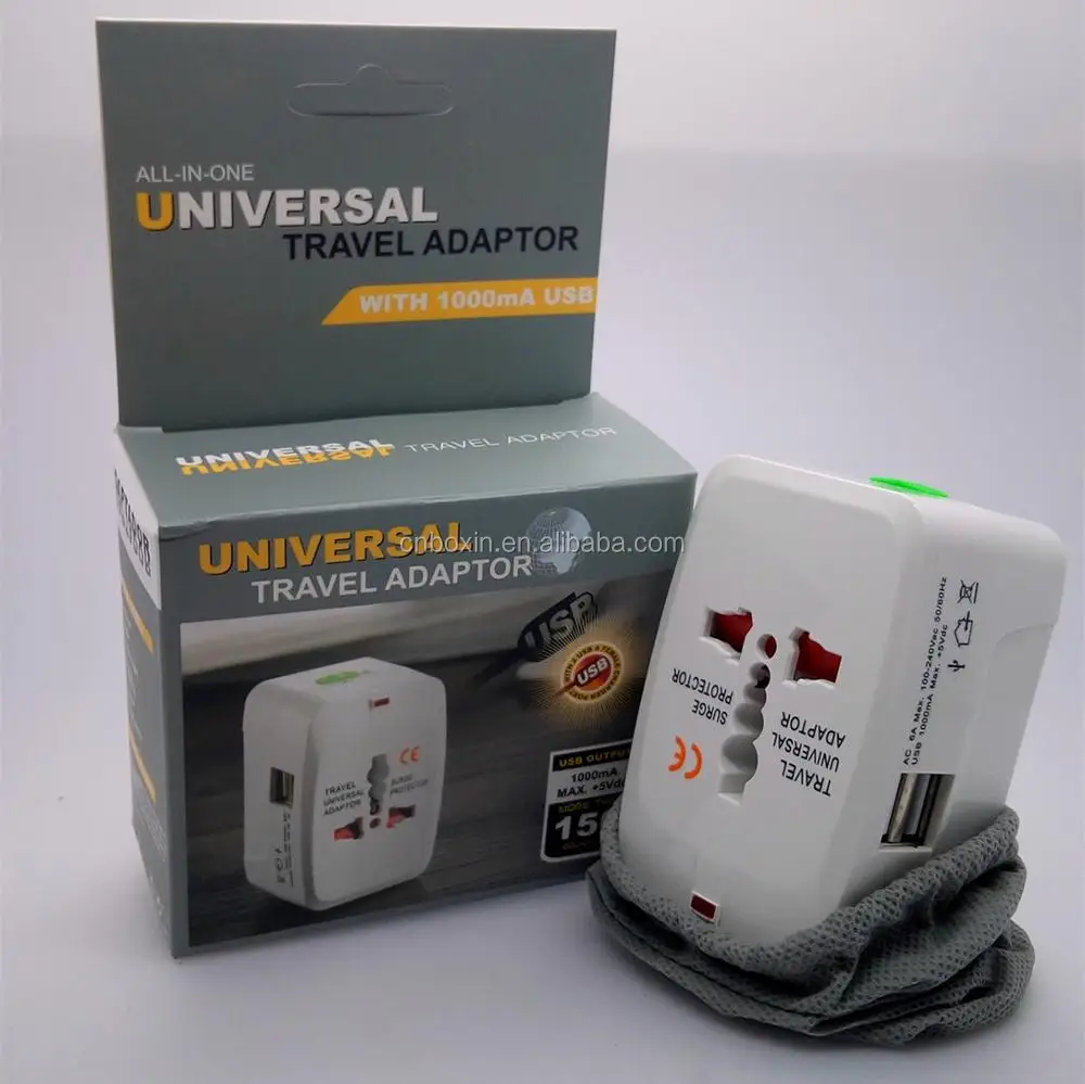 france world universal promotional travel adaptors with 2 usb