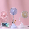 Made In Vietnam Table Fan portable Stand clip Fan Electric Rechargeable fan with Led Light And Phone holder