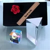 customized size cubic quartz crystal colored x-cube prisms for sale