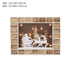 Wooden Christmas Advent Calendar Box with 24 Drawers and LED Lights
