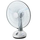 China supply 16 inch rechargeable table fan with LED light