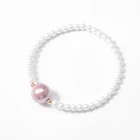 Simple chinese small glass pearl bead bracelet for kids