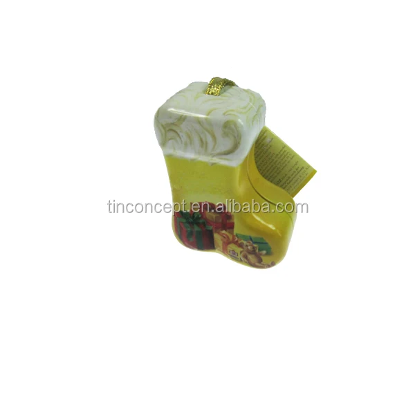 colorful cute novel design irregular food shape tin jar foot