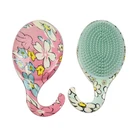 TPE pins shower dry and wet hair brush full heat transfer printing hair detangler brush