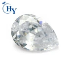 Pear Cz Stone Price 10x14mm 3A Good Quality White Cz Gems Pear Shape Cubic Zirconia Stone