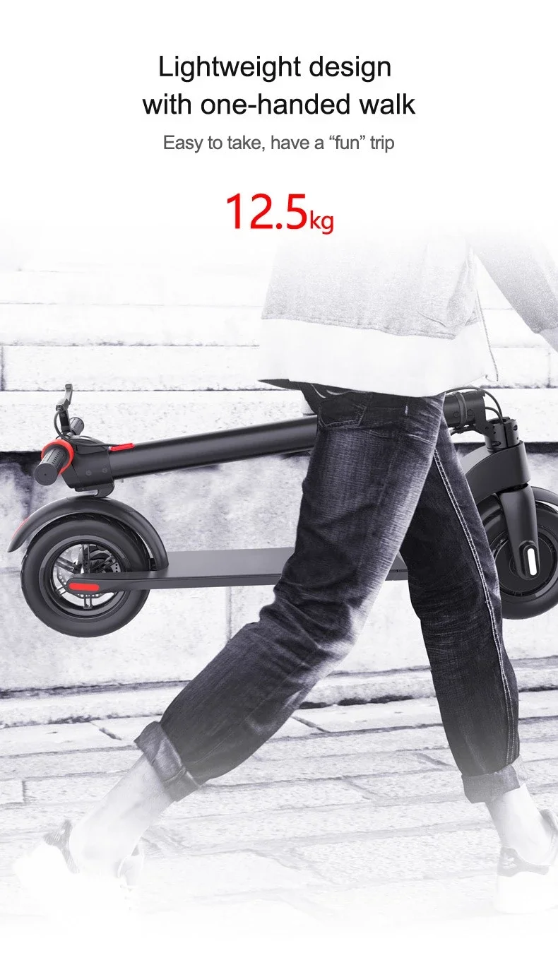 Waterproof globally unique battery case changeable battery foldable adults Electric scooter