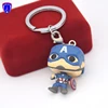 Hot Selling Super heroes Marvels Funko Pop Soft pvc plastic key holder with captain american keyring rubber keychain character