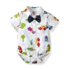 wholesale Baby Boys Short Sleeves shirt Bodysuit Romper One-Piece Jumpsuit