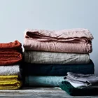 stone washed 100% French Flax Linen bedding set duvet cover