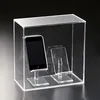Clear Acrylic Cell Phone Display Case Lucite Dust-proof Mobile Phone Showcase Box