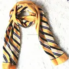 Hot Selling Fashion Polyester Micro Fiber Yellow Printed Scarf