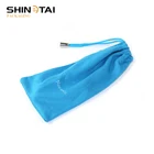 Shinetai New Style 100% Polyester Soft Handmade Microfiber Sunglass Drawstring Pouch
